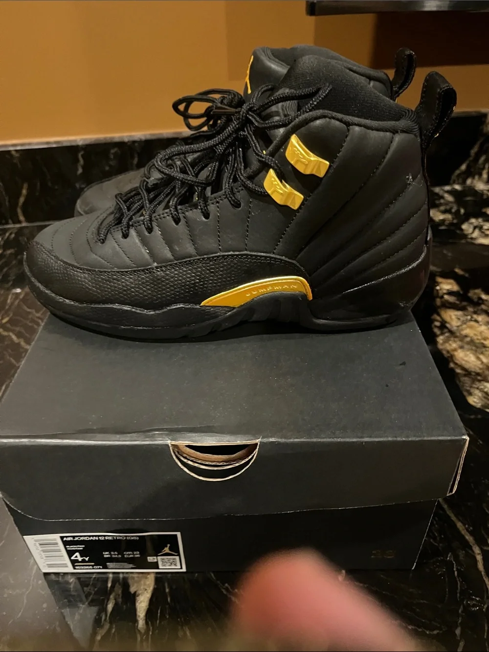 Air Jordan. Retro taxi youth black gold size 4 limited edition hard to find
